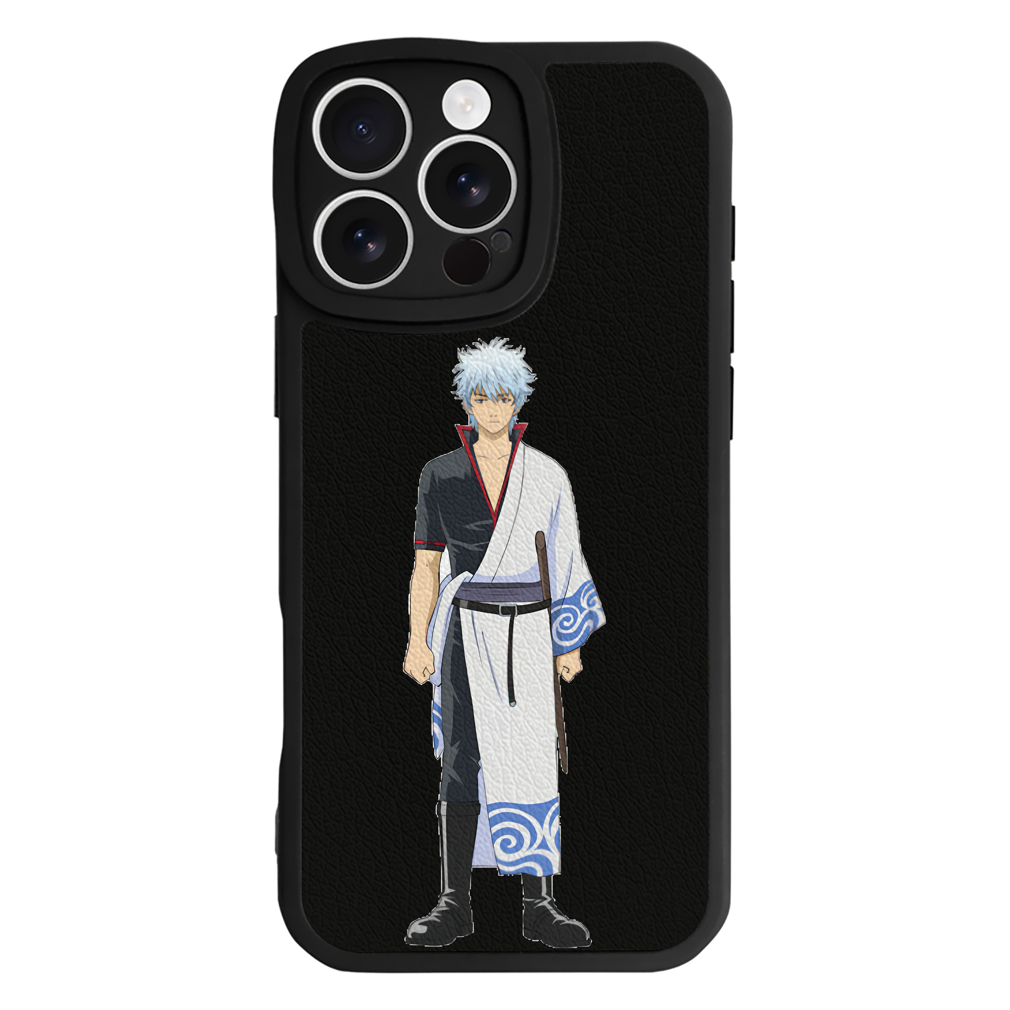 （画像用） ぎんたま 坂田銀時（さかたぎんとき） 神楽 志村新八（しむら しんぱち） GINTAMA Sakata Gintoki Kagura Shimura Shinpachi 【iPhone 16シリーズ対応】シリコンスマホケース（レザー調） 材質：シリコン